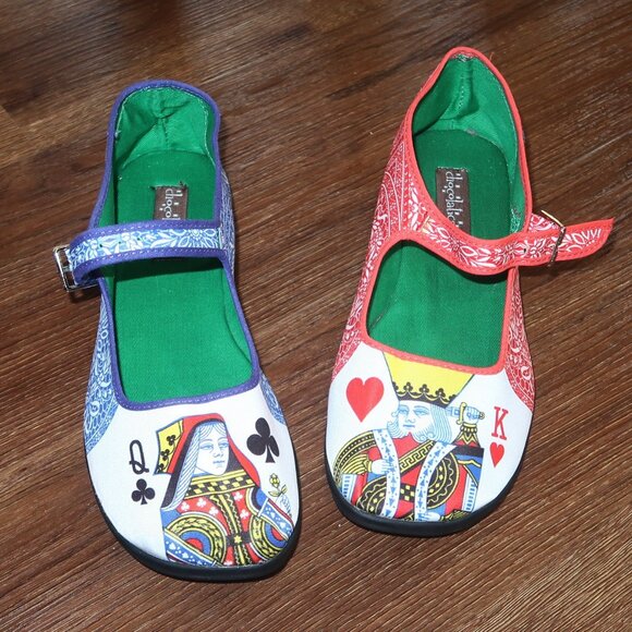 Womens Hot Chocolate Design Mary Janes Chocolaticas Poker King Queen Womens 39 9 - Picture 1 of 6